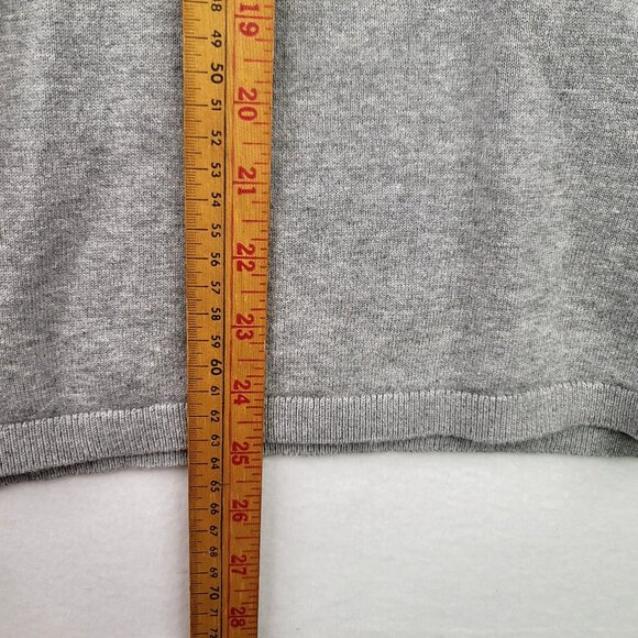 Tommy Hilfiger Womens XL Gray Crewneck Sweatshirt Striped Studded Logo - Picture 9 of 9